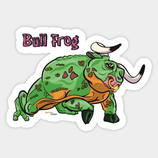 Punimals - Bull Frog (Text) Sticker